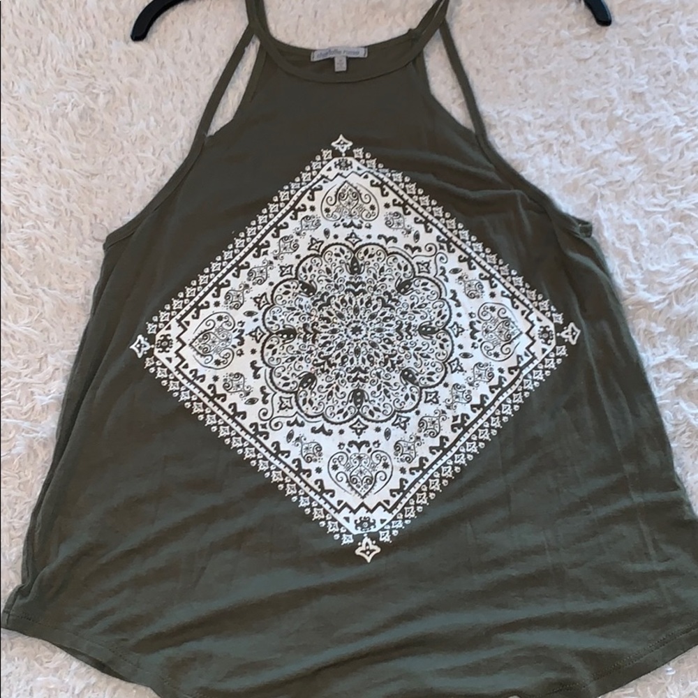 Army green sequins shirt